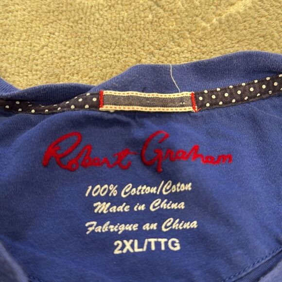 Robert Graham Wolfe skull Graphic Print Shirt size 2XL - Picture 4 of 7